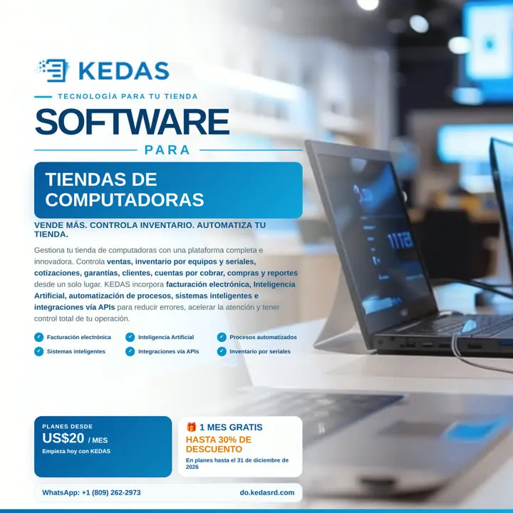 Software KEDAS para Tiendas de computadoras